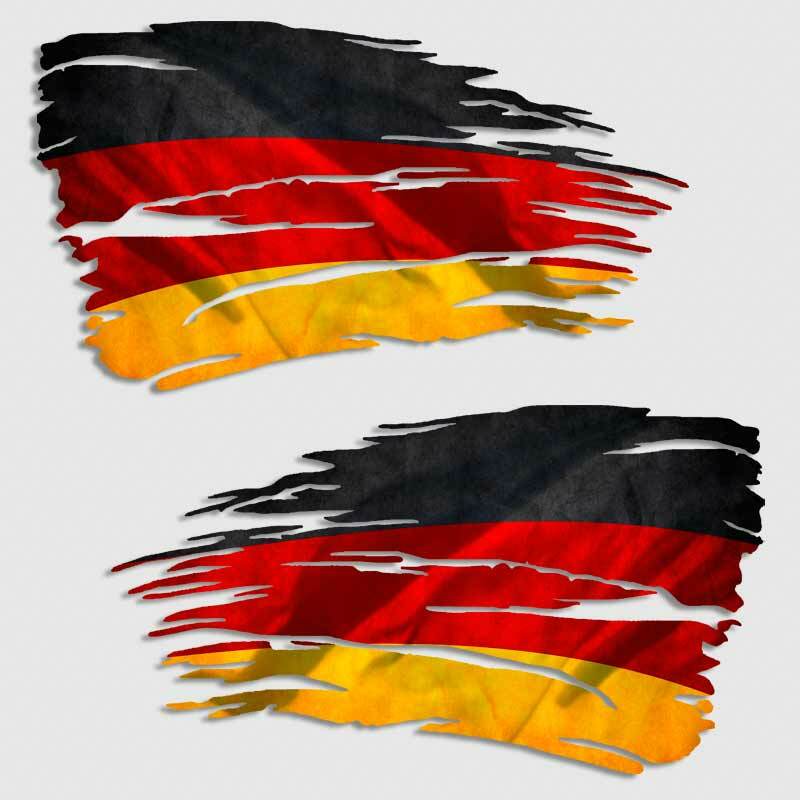Germany German Flag Decal Sticker Distressed Tattered Window Flag Berlin Europe