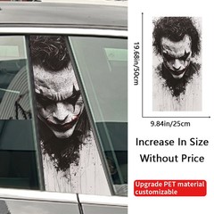 2PCS of Graffiti Car Stickers DIY B-pillar Cover Scratches Waterproof Durable