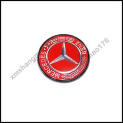 Black Border Paste Front Hood Emblem Red Laurel Wreath Badge For