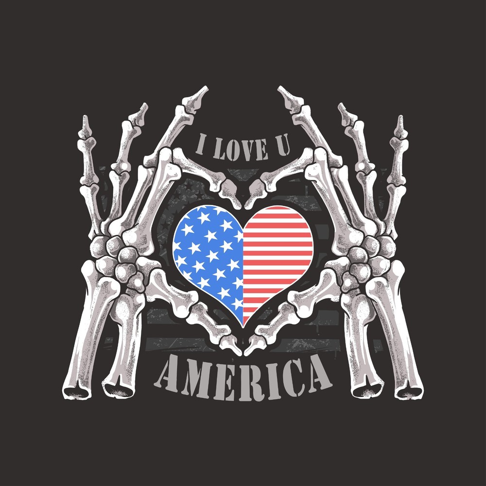 I LOVE YOU AMERICA (CUSTOM STICKERS )Vynil Decal 6 Years + Resistance Sti