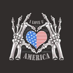 I LOVE YOU AMERICA (CUSTOM STICKERS )Vynil Decal 6 Years + Resistance Sti