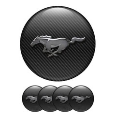 4pcs. Sticker Mustang logo for hubcaps hub cap rim silicone emblems