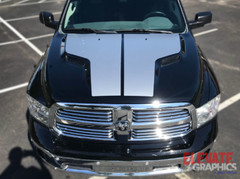 For Dodge Ram 1500 Graphics Sport Hood Stripes Decals Vinyl Stickers 2009-2018