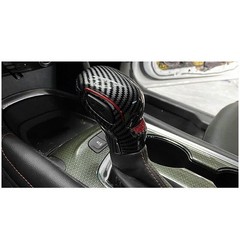 Carbon Fiber Pattern Gear Shift Knob Cover Trim For Chevrolet Blazer 2019-2021