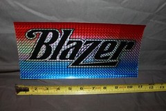 Chroma Graphics Vintage Spectra 70s 80s Auto License Plate Decal Chevy Blazer