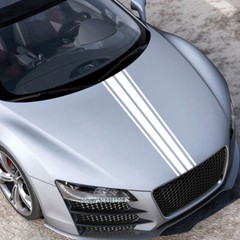 Car Hood Bonnet Decals Vinyl Stickers Racing Sports Stylish Long Stripe Graphics