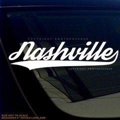 Nashville Souvenir Car Truck Laptop Vinyl White Sticker Decal 6″ Inches