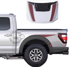 Graphic Car Hood Trunk Side Sticker For Ford Raptor F-150 2024 Bed Box Decal Kit