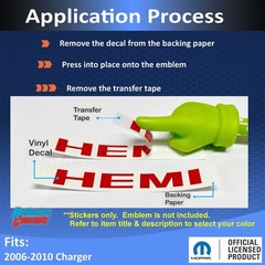 HEMI Badge Overlay Decals for 2006-2010 Dodge Charger