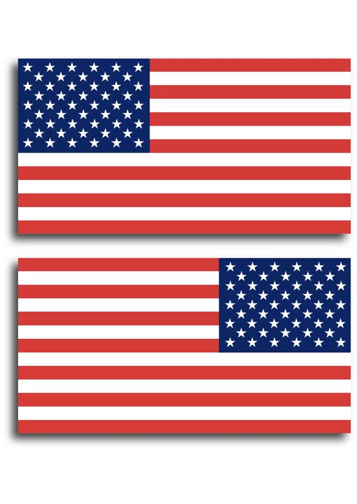 3x Sets (6pcs) American Flag Decals 5×3 Sticker USA Window Bumper Toolbox