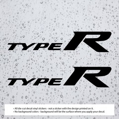 (2x) Type R Decal Vinyl Stickers for FK8 or FL5 for Civic JDM Sports Cars