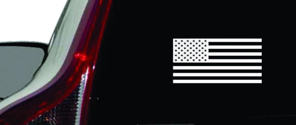 Die Cut Matte White US American Flag Sticker Tactical Military Flag USA Decal