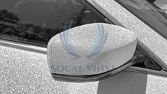 Premium Ultra Diamond Glitter Matte Silver Car Vinyl Wrap Sticker Decal Sheet