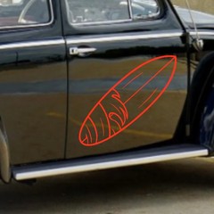 Surfboard Vinyl Decal for Vehicle Windows Laptops Any Smooth Surface design #23