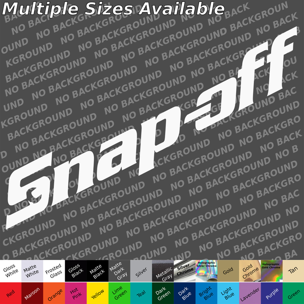 Custom Snapoff tools decal sticker tool box mechanic technician shop wrench