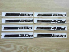 2pcs Gloss Black Letters Number Trunk Emblem Badge Sticker for BM SDrive 40d