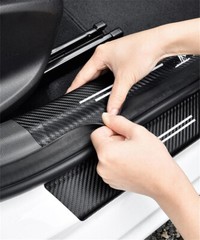 5Pcs Car Scuff Sill Cover Guard Sticker Protector For Car Front Rear Door Bumper