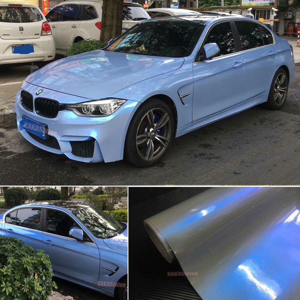 Air Release Grey Chameleon / Pearl Metallic Satin Full Car Vinyl Wrap Sticker US