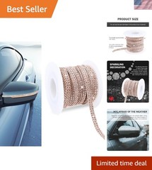 Versatile Rhinestone Adhesive Strip, 14.9 Ft for Cars and Personal Items