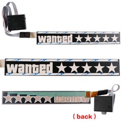 Wanted 5 Star Car Window Glow Panel Electric Marker Lamp LED Light Sticker Flash