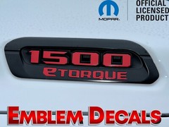 RAM 1500 DT ” 1500 ETORQUE ” Hood Emblems Overlay Decal 2025+