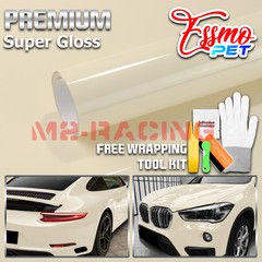 ESSMO PET Super Gloss Pepper White Vehicle Vinyl Wrap Decal Sheet Like Paint