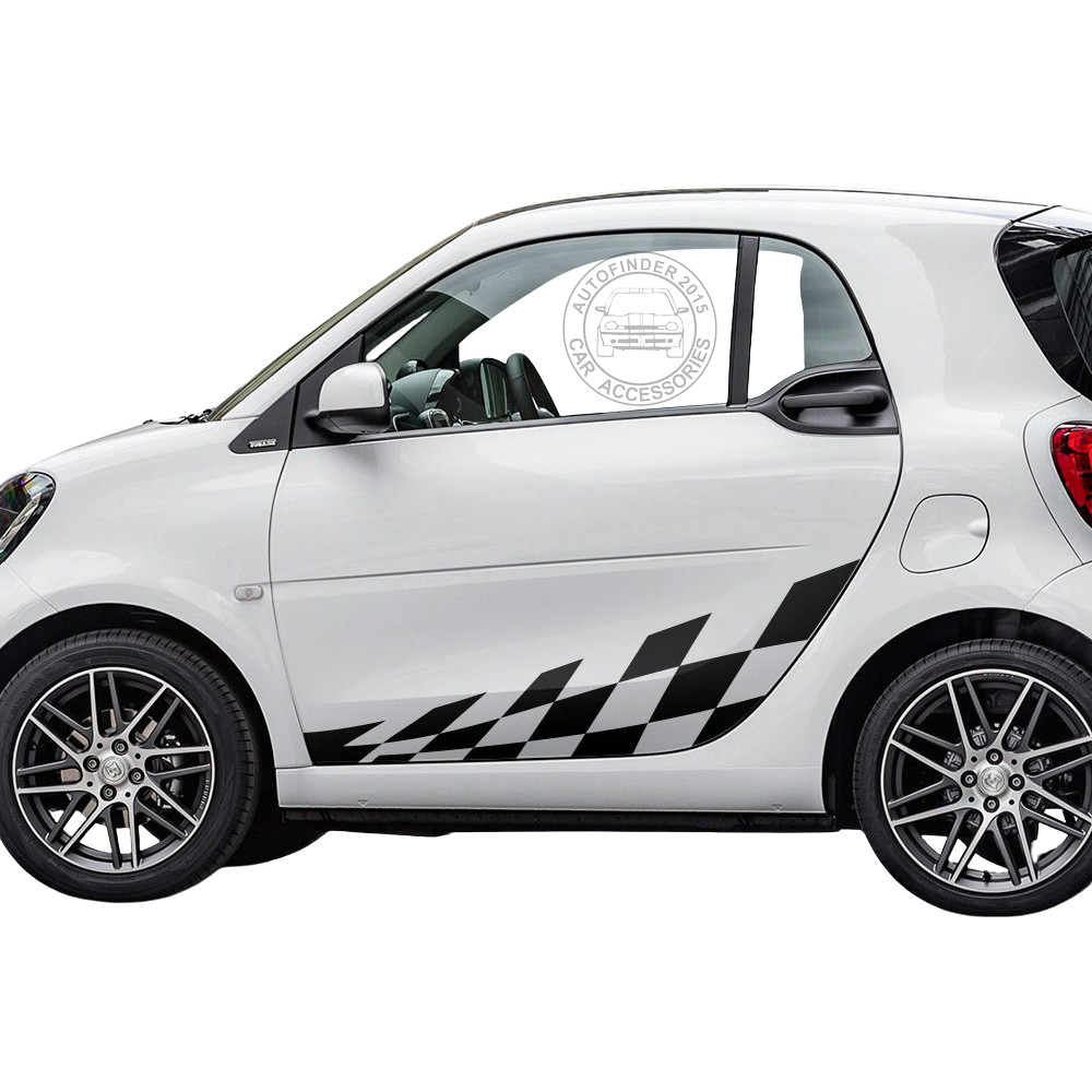 2 PCS Car Side Sticker For Mercedes Benz Smart Fortwo W453 W451 Racing Stripes