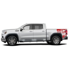 Back side skull graphics stickers decal compatible with GMC Sierra