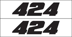 424 HP Graphic / Decal / Sticker Fits Chevy Chevelle SS Chevy Vehicles