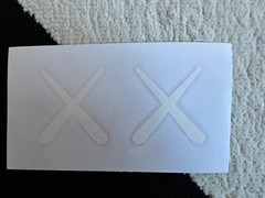 KAWS Figure Box Logo Laptop Car Window White Decal Vinyl Sticker 6×3 Inches