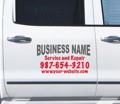 Custom Business Name Advertising sign Car Lettering Decal work Truck vinyl CS21