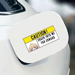 Anime FUTA Car Stickers Creative Decals A,5.1” | Fury Tank Cap Decal, Racing, C