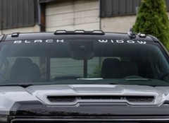 2017-2026 OEM Black Widow Windshield Decal Banner New Fits Trucks & Pickups USA