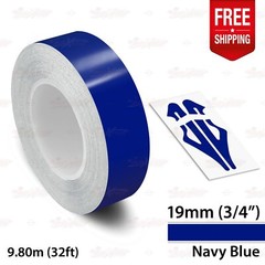 NAVY BLUE 3/4″ 19mm Roll PIN STRIPE Car Striping Line TAPE Decal Vinyl Sticker
