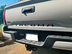 BLACK Tailgate Insert Letters Decal Vinyl Stickers for Toyota Tacoma 2016-2023