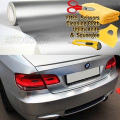 48″ x 60″ Satin Matte Chrome Metallic Silver Vinyl Film Wrap Sticker Bubble Free