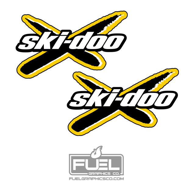 SkiDoo Logo Premium Vinyl Decal Sticker 2-Pack – Ski-Doo Race Mod Decal Logo