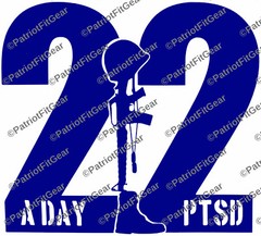 Veteran 22,The War Within,22 A Day,11.5″x9.5,PTSD,Support Our Troops,Vinyl Decal