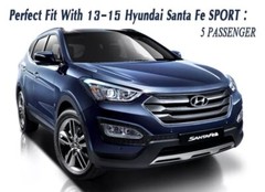 Rear Left Right C Pillar Carbon Black Sticker For 13 17 Hyundai Santa Fe DM