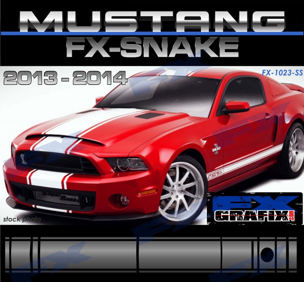 2013 Ford Mustang 21″ “WIDE” Snake Style Super Stripes Dealer Quality Stripes