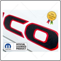 (2x) Jeep Gladiator RUBICON Hood Decals Stickers Map Topo Lines Red Black UV1A1