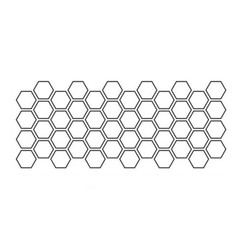 Hexagon Honeycomb Pattern Sticker Body Side Door Vinyl Decal For Car Decor