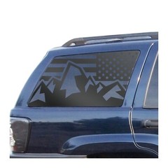 USA Flag Mountain design Decals for 1999-2004 Jeep Grand Cherokee WJ1-CX3