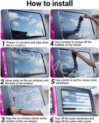 Car Rear Window Both Side American Flag Sticker Fit For Toyota 4RUNNER 2003-2009