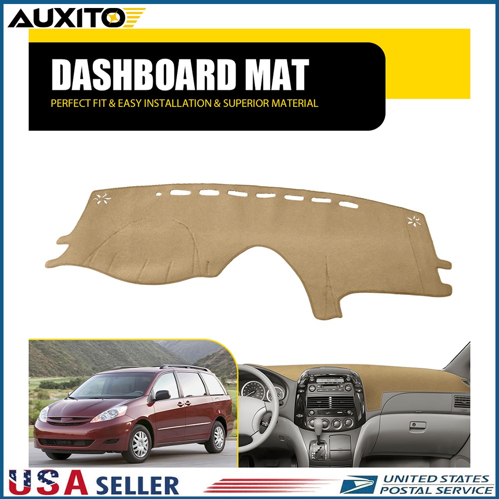 For 2004-2010 Toyota Sienna Dash Cover Mat Dashboard Carpet Pad Black Gray Beige