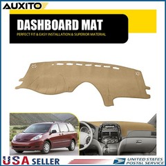 For 2004-2010 Toyota Sienna Dash Cover Mat Dashboard Carpet Pad Black Gray Beige