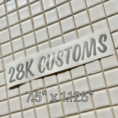 28K CUSTOMS Classic Style Window Sticker Vinyl Decal for Cars Trucks