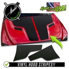 Hood Blackout Racing Stripes Style 1- FITS 2009-2018 Dodge Ram Sport