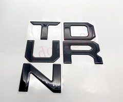 Gloss Black Domed letters compatible with TOYOTA TUNDRA 2022 23 Front insert