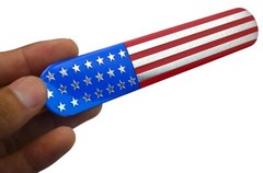 ALUMINUM American Flag Decal Sticker Car, Motorcycle, Patriotic 6″ x 1″